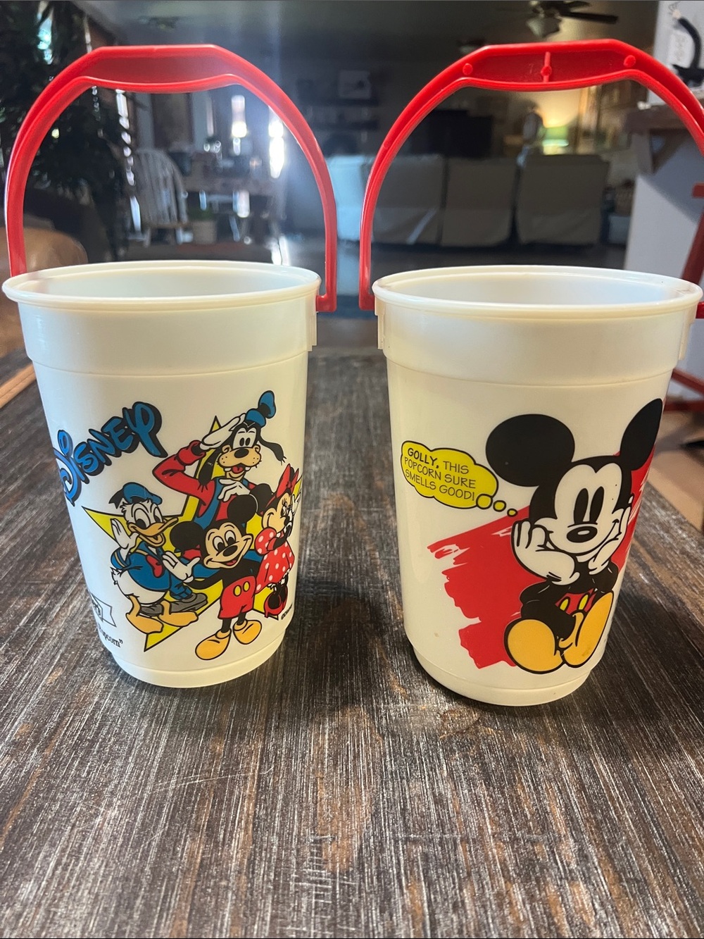 Vintage Set of Disney Popcorn Buckets